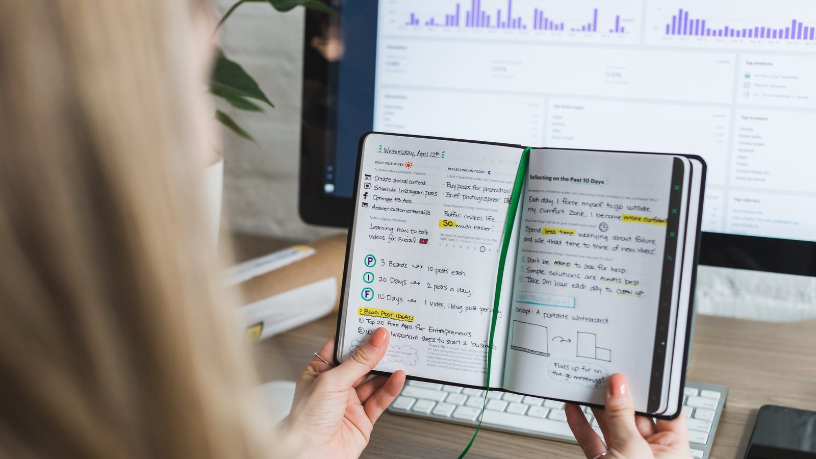 A leader reviewing strategy notes